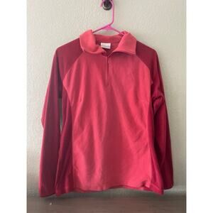 Columbia Boys XL Fleece Pullover Sweatshirt 1/4 Zip Red